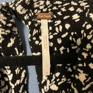Free People Looking for Love Midi Dress in Black Animal Print